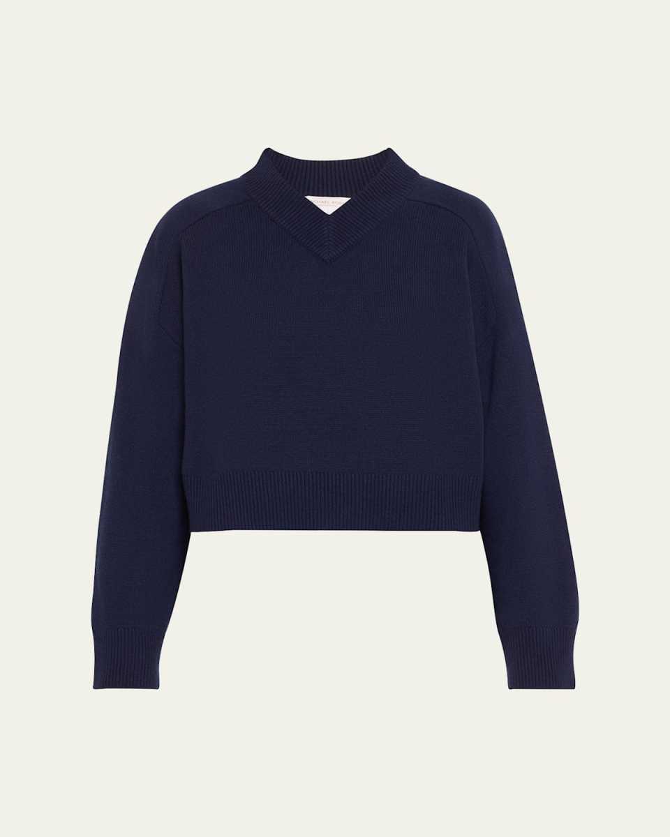 3-Ply Cashmere Varsity Sweater